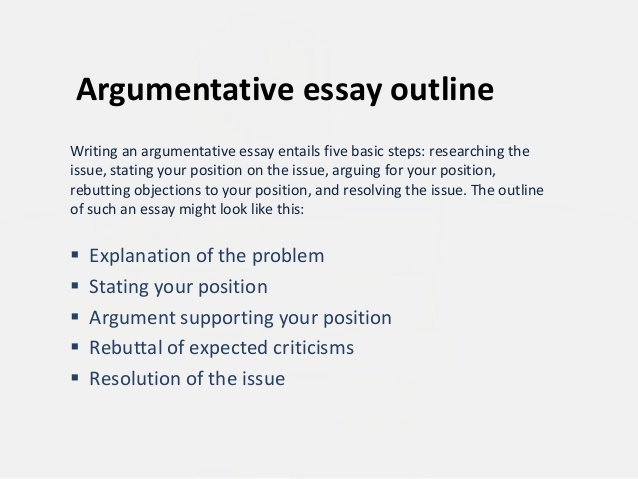 Writing Argumentative Essay